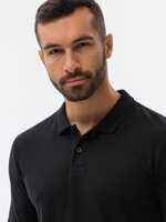 Men's plain longsleeve L132 - black