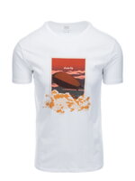 Men's printed t-shirt S1434 V-10A- white