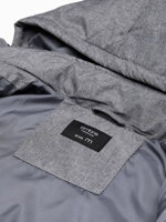 Men's winter jacket - grey melange C552