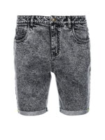 Men's denim marbled shorts - gray V2 OM-SRDS-0117