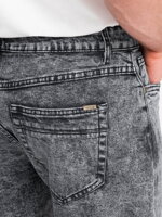 Men's denim marbled shorts - gray V2 OM-SRDS-0117
