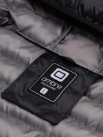 Men's mid-season quilted jacket C319 - black/grey
