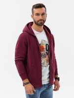 Men's zip-up sweatshirt - V5 dark red B1423