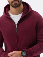 Men's zip-up sweatshirt - V5 dark red B1423