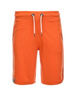 Men's sweat shorts trimmed with piping - orange V5 W360