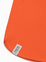 Men's sweat shorts trimmed with piping - orange V5 W360