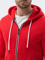Men's zip-up sweatshirt B977 - grey melange V