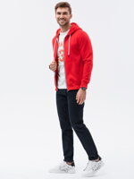 Men's zip-up sweatshirt B977 - grey melange V