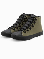 Men's casual sneakers - olive T378