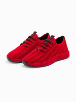 Men's mesh sneakers shoes - red V2 OM-FOKS-0117