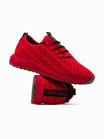 Men's mesh sneakers shoes - red V2 OM-FOKS-0117