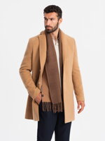 Men's mid-season coat - camel C536