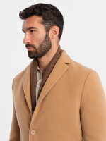 Men's mid-season coat - camel C536