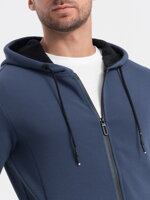 Men's zip-up sweatshirt B1157 - blue