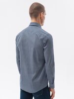 Men's shirt with long sleeves REGULAR FIT - navy K614