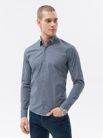 Men's shirt with long sleeves REGULAR FIT - navy K614