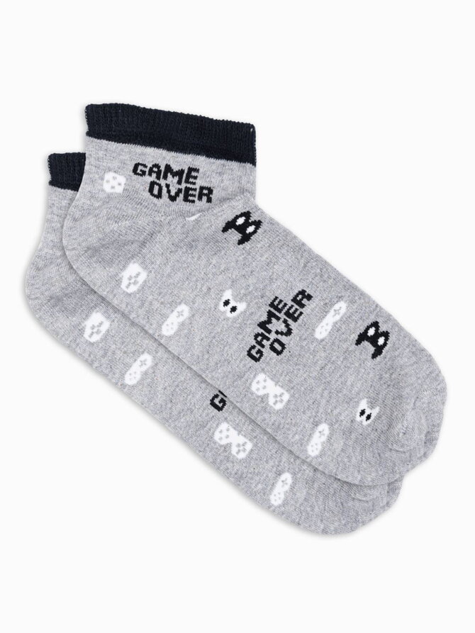 Men's socks U177 - grey/black