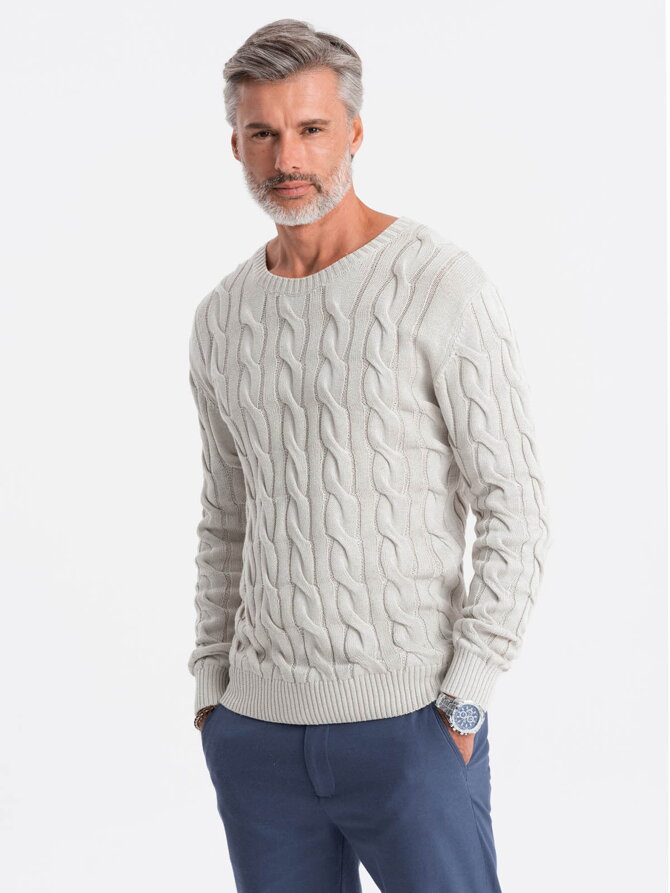 Men's sweater E195 - white