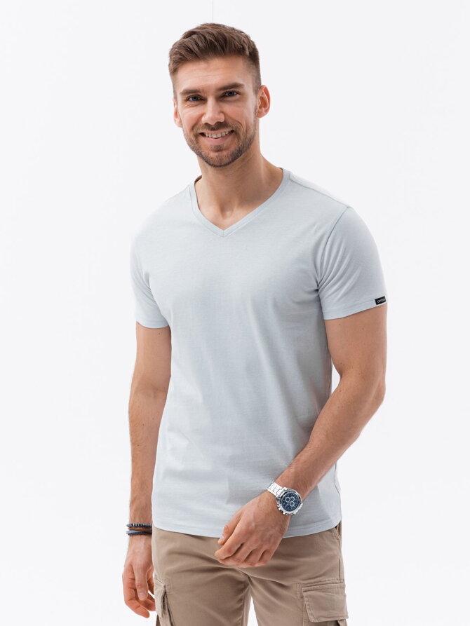 Men's plain t-shirt S1369 - light grey