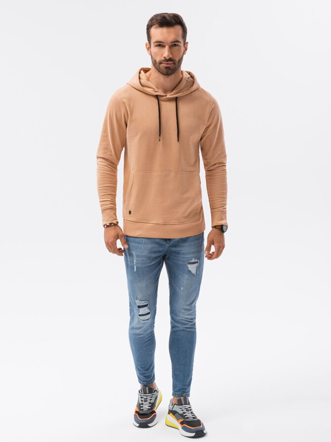 Men's hooded sweatshirt B1147 - light brown