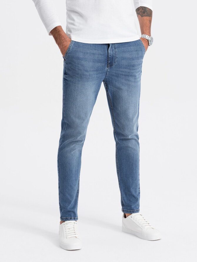 Men's denim pants CARROT FIT - blue V1 OM-PADP-0117