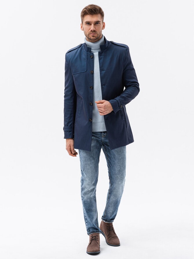 Men's mid-season coat C269 - navy