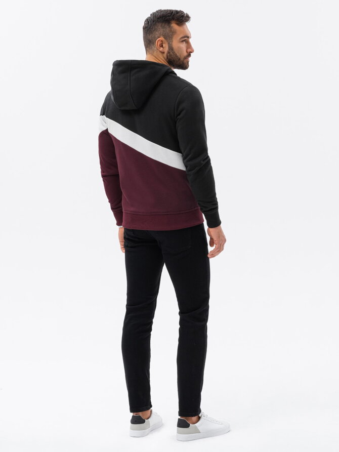 Men's hooded sweatshirt - black V2 B1419