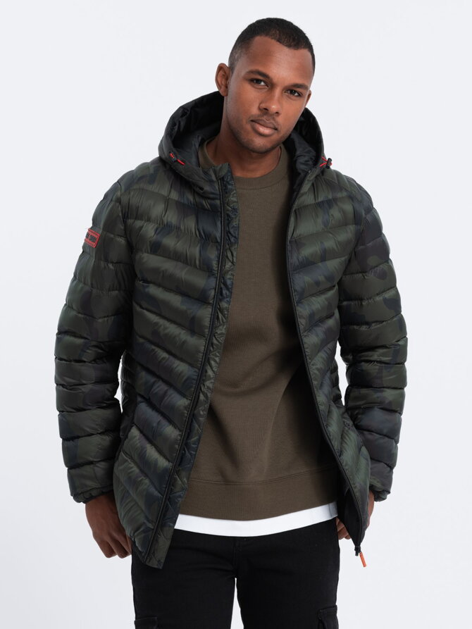 Men's mid-season quilted jacket C368 - camo