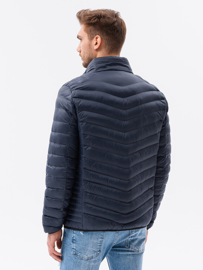 Men's mid-season quilted jacket C528 - navy