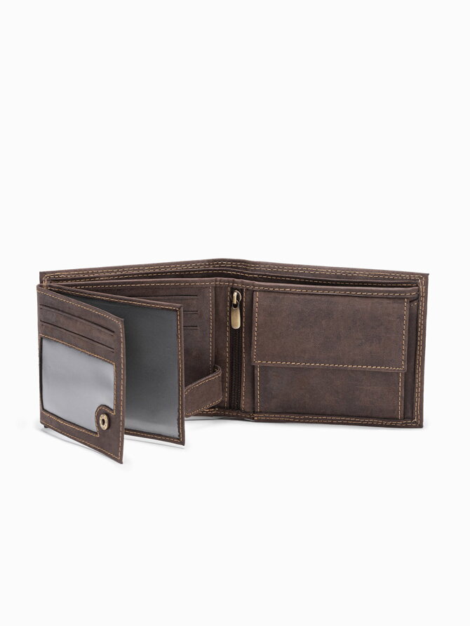 Men's leather wallet A092 - brown