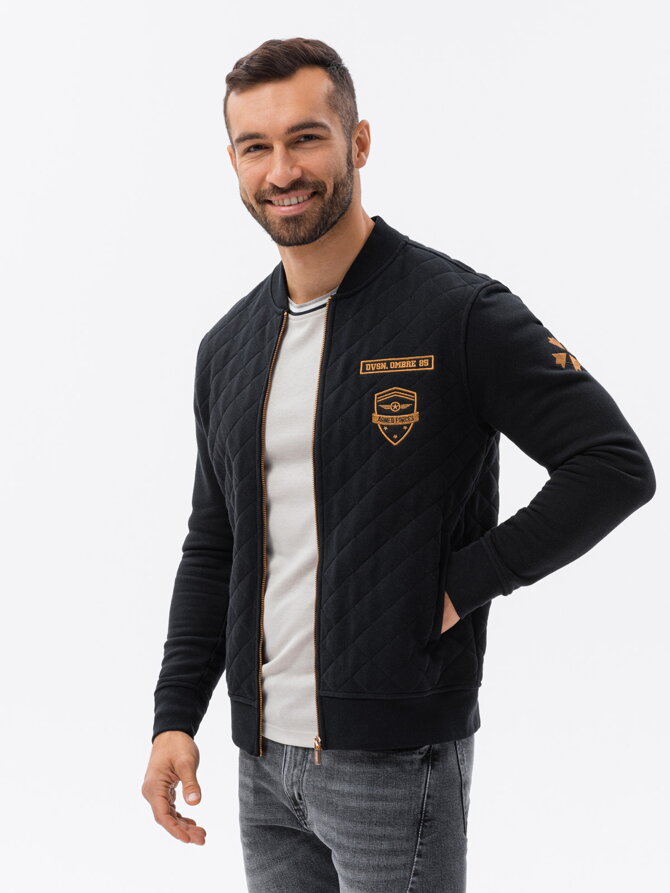 Men's zip-up sweatshirt - V3 black B1422