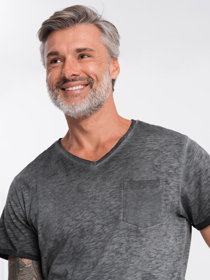 Men's plain t-shirt S1388 - black