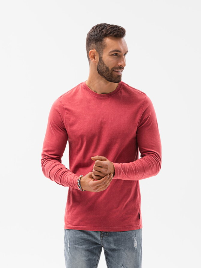 Men's plain longsleeve L131 - red