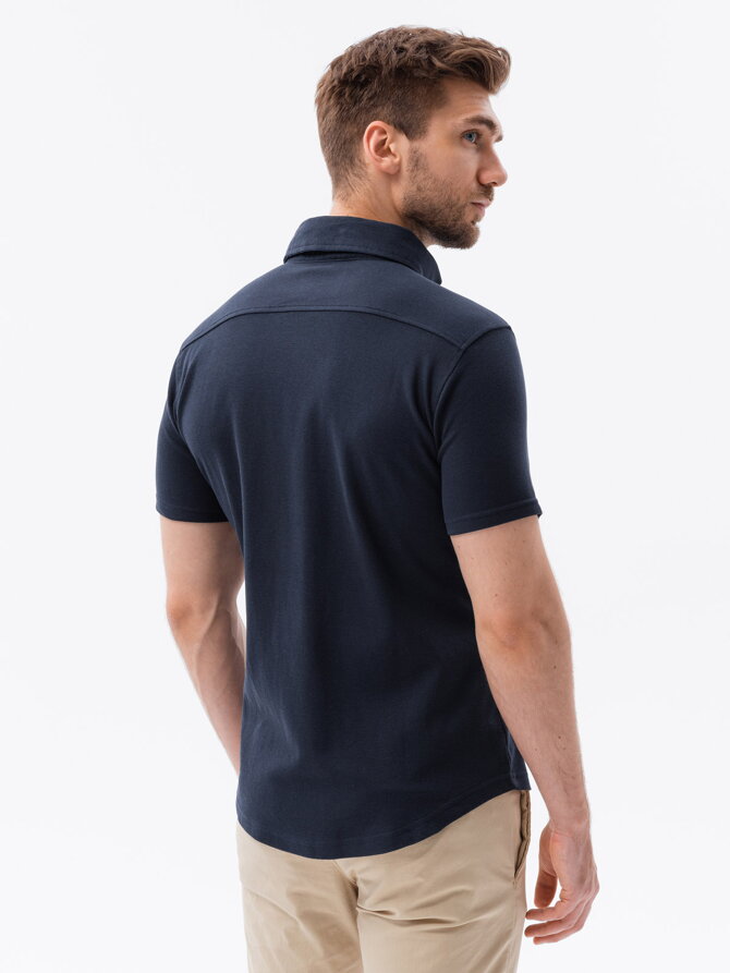 Men's shirt with short sleeves K541 - navy