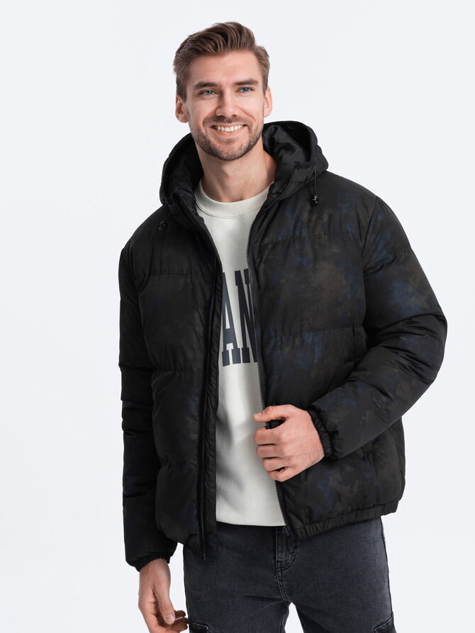 Men's winter jacket C529 - black
