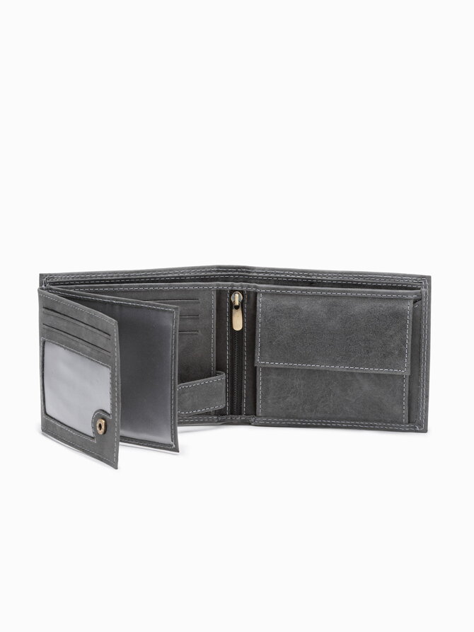 Men's leather wallet A092 - black