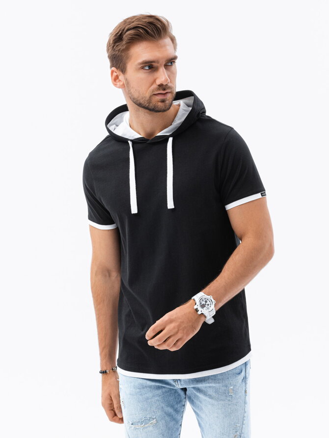 Pánske tričko Ombre S1376 - čierne