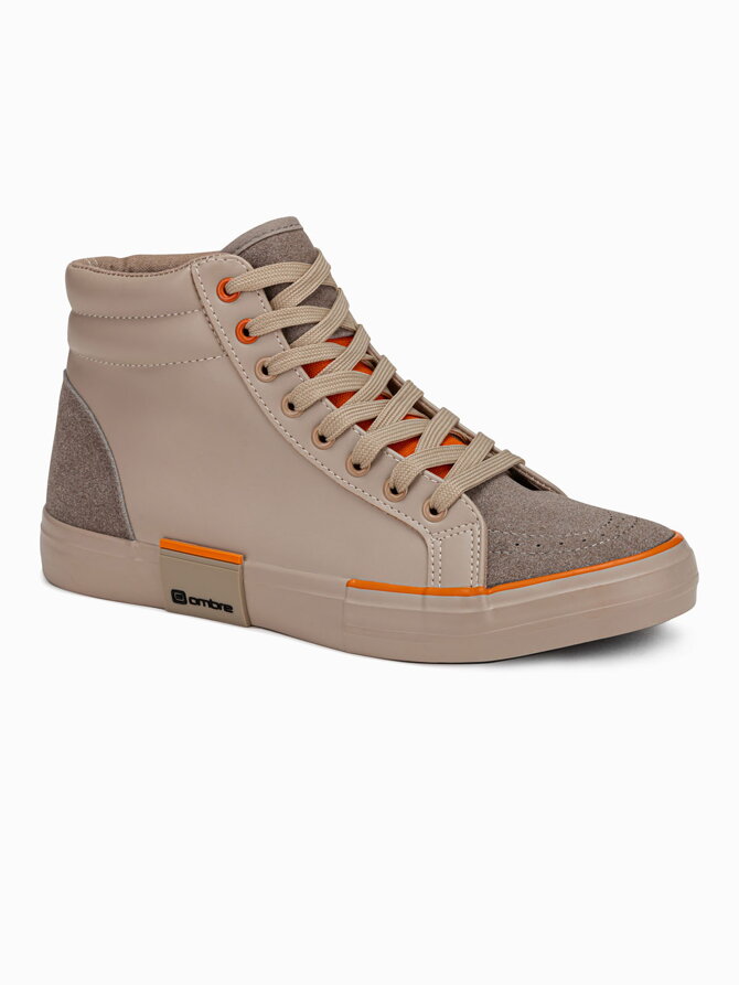 Men's casual sneakers - beige T376