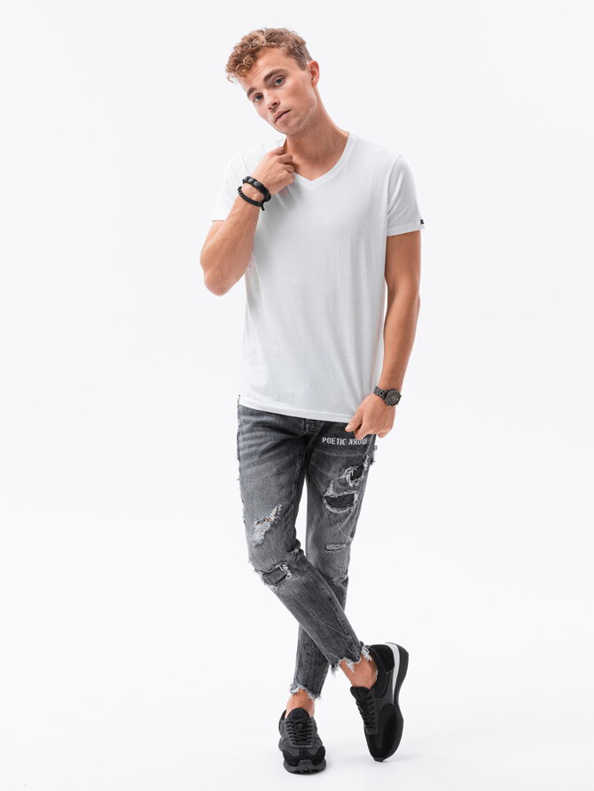 Men's plain t-shirt S1369 - white