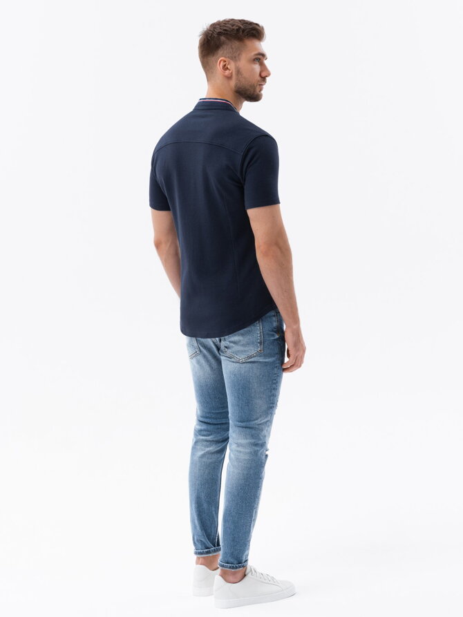 Men's shirt with short sleeves K543 - navy