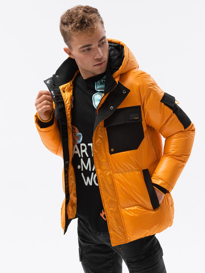 Men's mid-season jacket C457 - yellow
