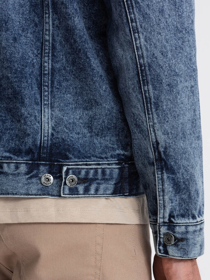 Men's mid-season jeans jacket C441 - V4 dark jeans