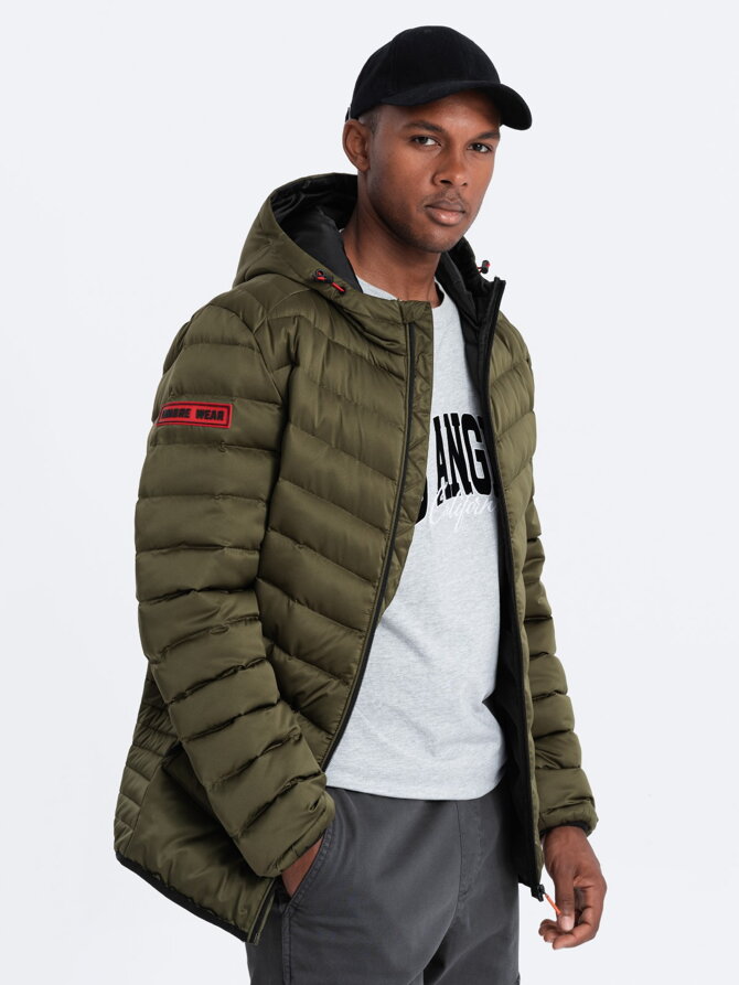 Men's mid-season quilted jacket C368 - navy