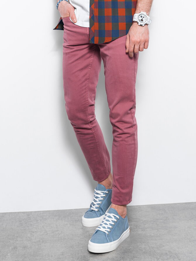 Men's pants chinos P1059 - dark red
