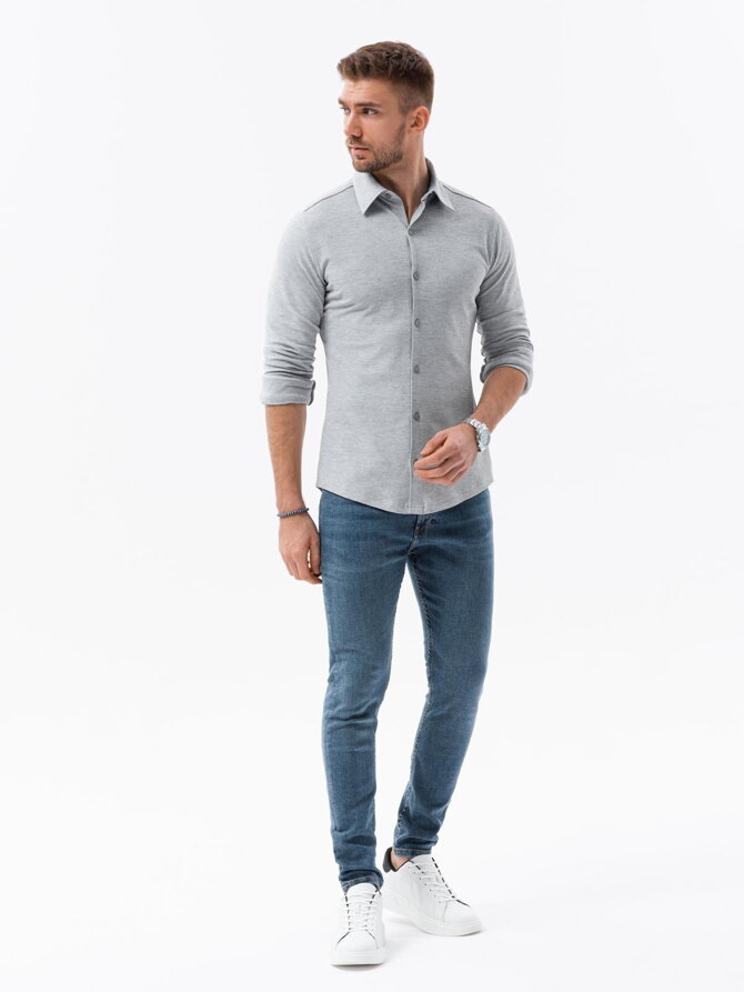 Men's shirt with long sleeves K540 - grey