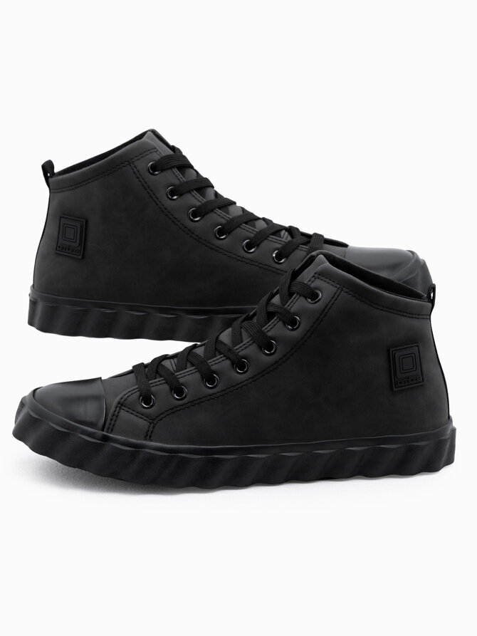 Men's ankle shoes T374- black