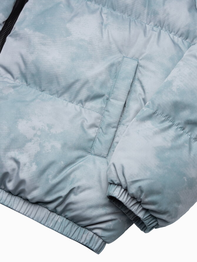 Men's winter jacket C529 - light blue