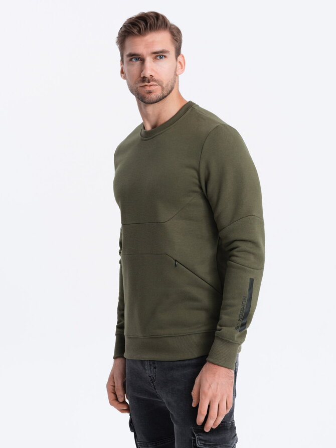 Men's sweatshirt - dark olive B1349