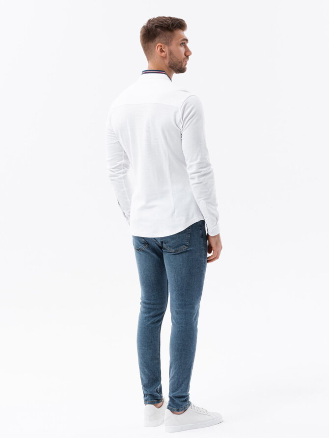 Men's shirt with long sleeves K542 - white