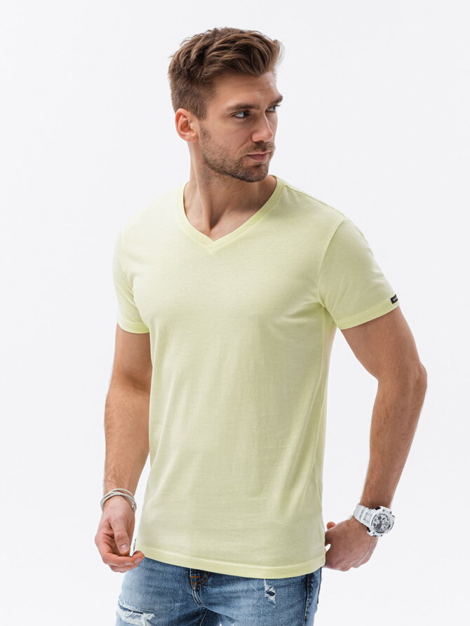 Men's plain t-shirt S1369 - lime